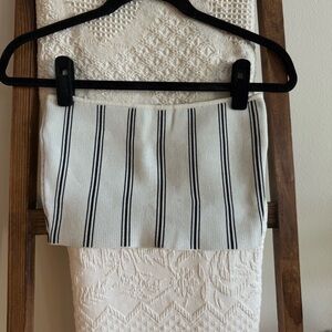 NWOT LA Hearts from Pacsun White & Navy Horizontal Striped Strapless Tube Top